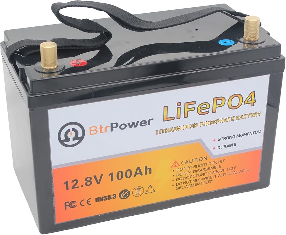 12V 100AH Lithium Battery - Long-lasting 5000+ Deep Cycle LiFePO4 for Versatile Use