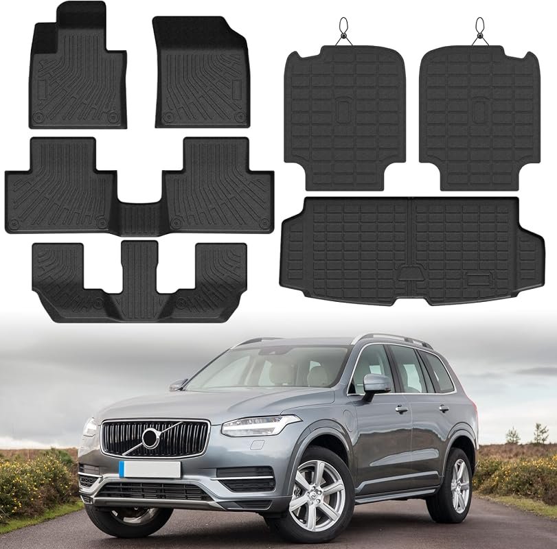 Mixsuper Floor Mat for Volvo XC90, Designed for 7 Seat PHEV & Hybrid Models (2016-2026)