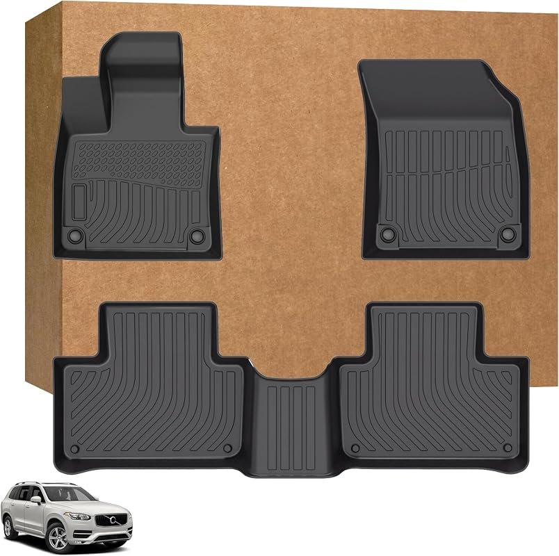 Custom Floor Mats for 2016-2025 Volvo XC90, Designed for Gas 7 Bench Seats Only