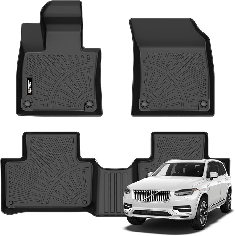 All-Weather Floor Mats for Volvo XC90 (2016-2026) - Gas Models, 7 Seats, Two-Row Protection
