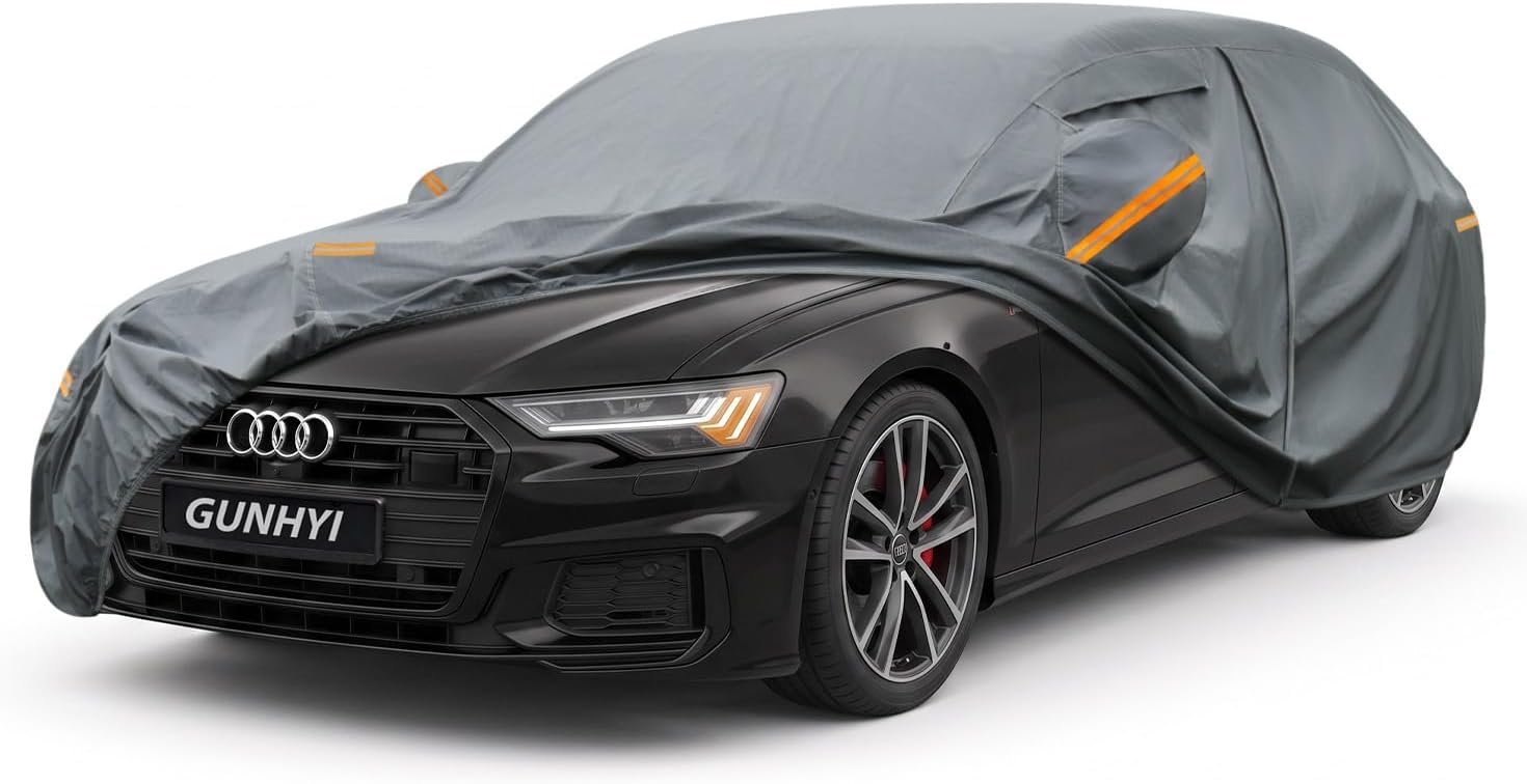 GUNHYI 16 Layers Heavy Duty Waterproof Car Cover for All Weather Protection