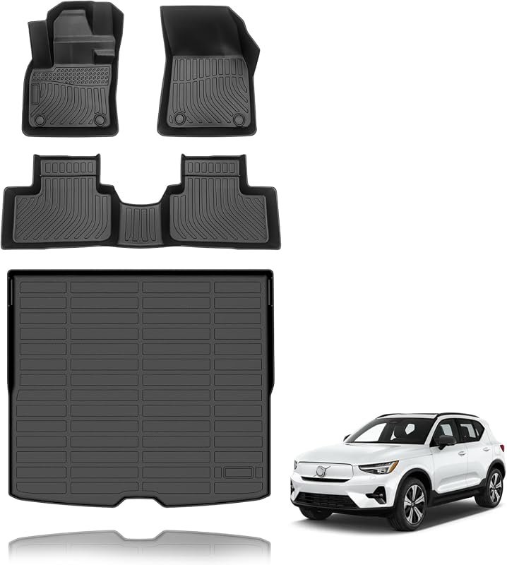 All Weather Floor Mats & Cargo Liner Set for Volvo XC40 (2019-2026) - TPE, Not for Recharge