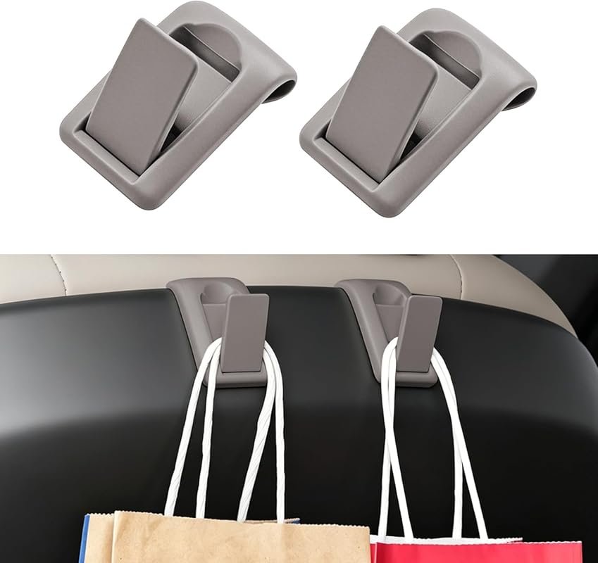 2 Packs Upgraded Foldable Car Seat Headrest Hooks for Volvo, Convenient Hidden Design