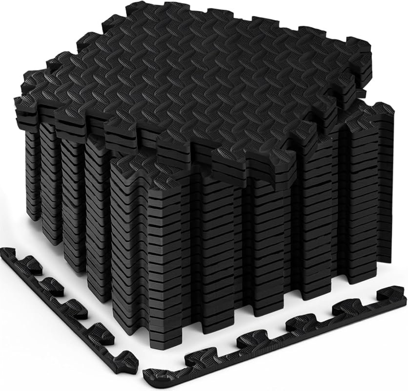 18 Pcs EVA Foam Floor Tiles Set for Gym, Durable Puzzle Exercise Mat for Home Workouts