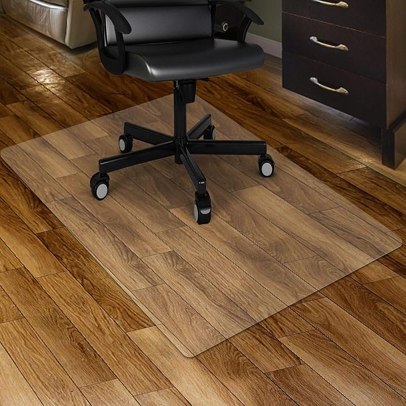 Kuyal Clear Chair Mat for Hardwood Floors, 36 x 48 Inches, Protects Against Scratches