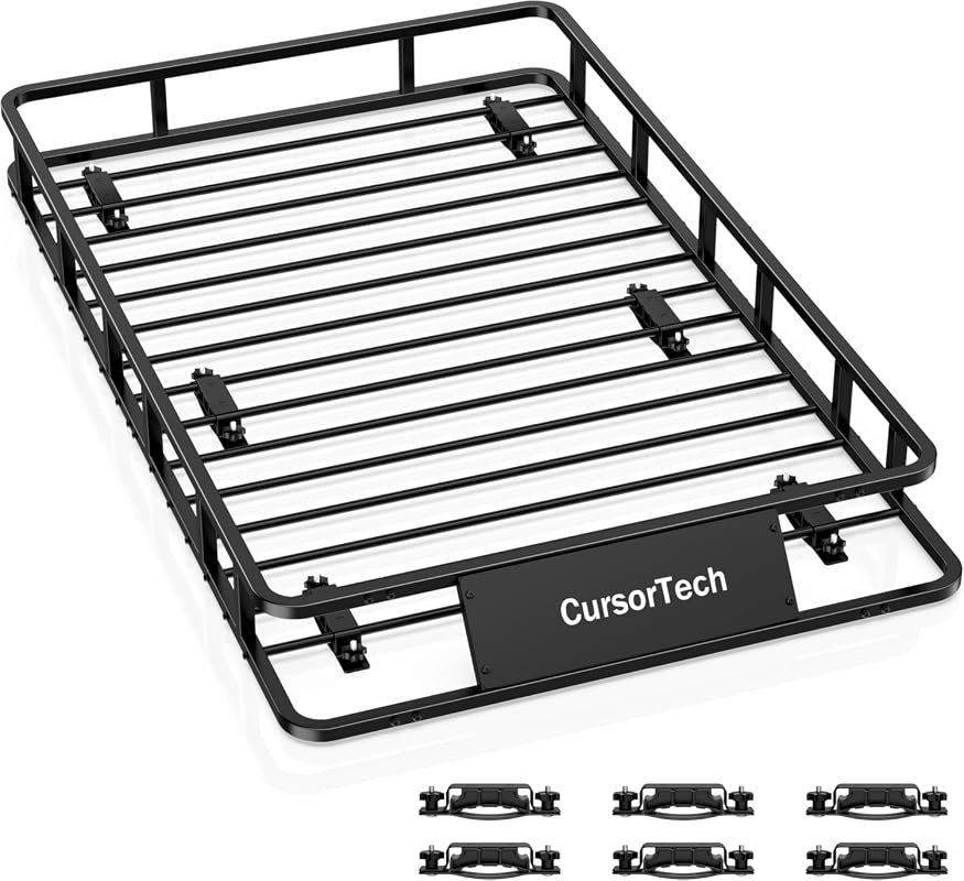 Heavy Duty 64" x 39" Roof Basket Cargo Rack, 300lbs Capacity for All Vehicles