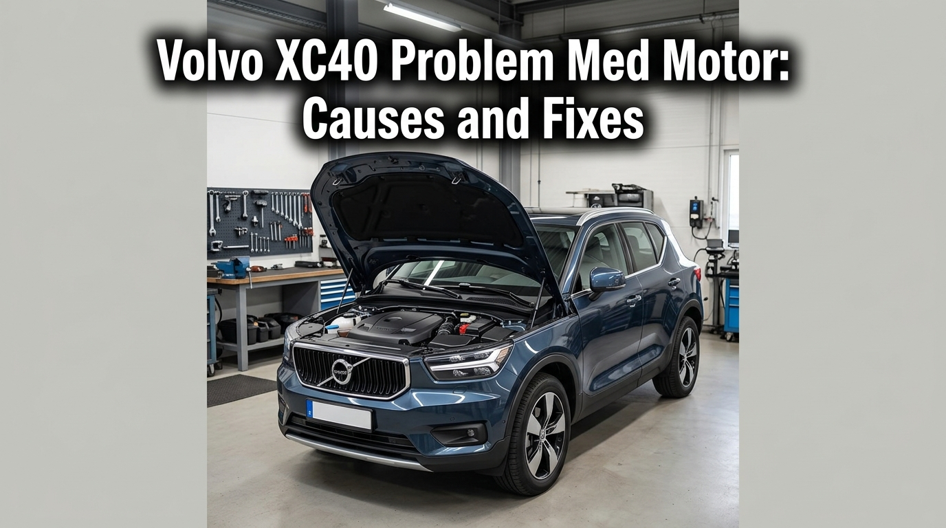 Volvo XC40 engine diagnosis with dashboard warnings and workshop scanner