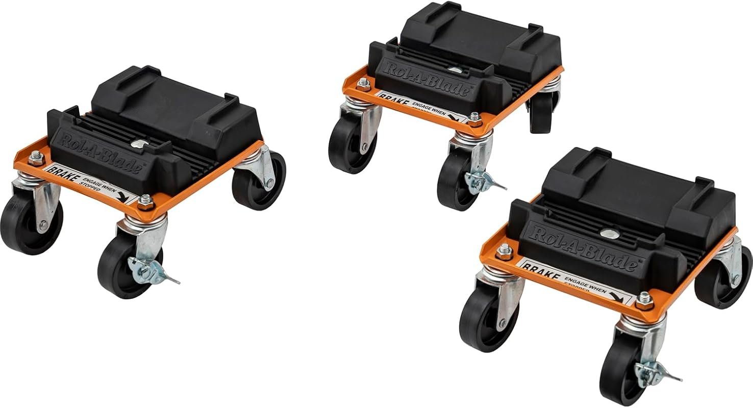 Buyers Products Rol-A-Blade Snow Plow Caster Set with 3 Heavy-Duty Dollies, 350 lb Capacity