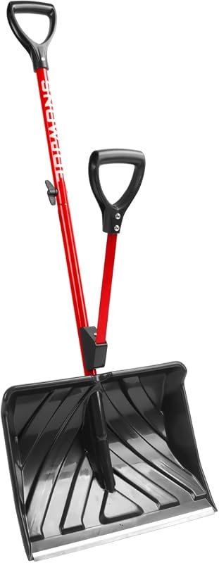 volvo snow removal - Snow Joe SJ-SHLV01-RED Snow Shovel with 18-Inch Blade and Assist Handle for Easy Snow Removal