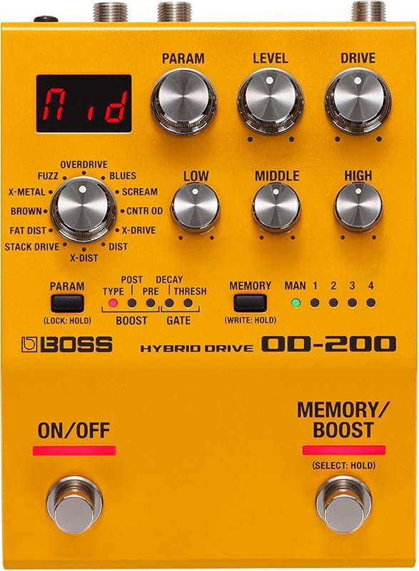 drive mode volvo - BOSS OD-200 Hybrid Drive Effects Pedal for Electric Guitar with Versatile Sound Options