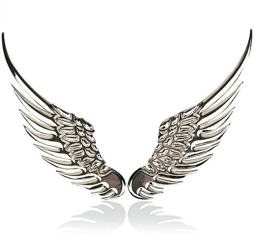 3D Angel Wings Emblem Car Badge Stickers for Various Brands - Motorcycle and Auto Accessories