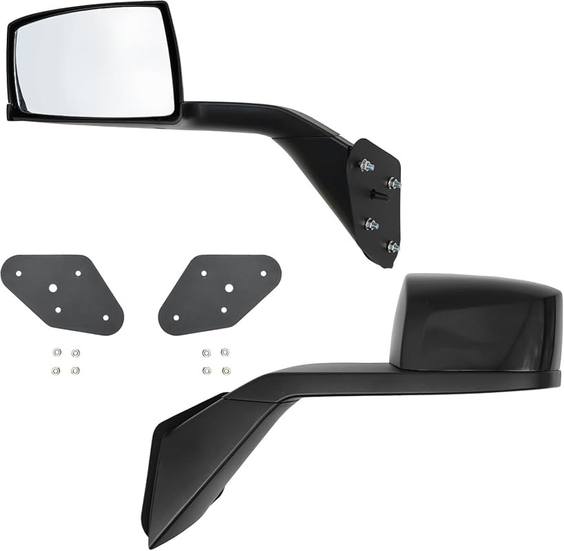 Durable Black Hood Mirror Assembly Pair for 2004-2017 Volvo VNL/VN/VNM - Easy Installation