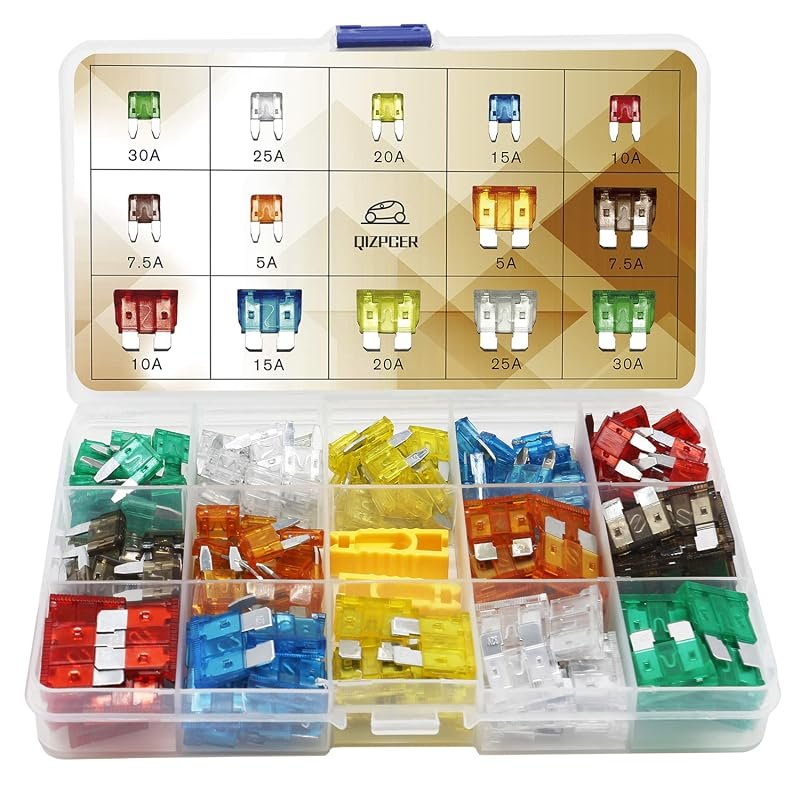 140 Pcs Automotive Fuse Kit with Mini and Standard Blade Fuses for Marine and RV Use