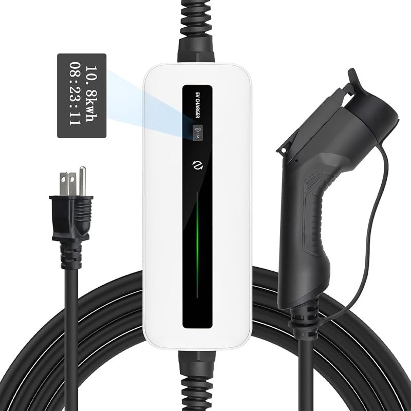 BESENERGY Level 1 EV Charger – 15A, 20ft Cable for All J1772 EV Cars, 110V-120V