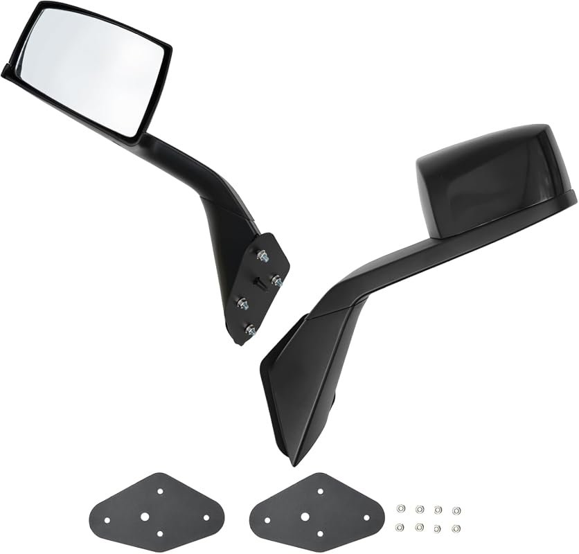 Reliable Black Hood Mirror Assembly Pair for 2004-2017 Volvo VNL VN VNM - Custom Fit
