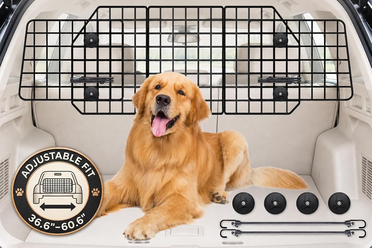 Heavy Duty Steel Wire Mesh Dog Car Barrier for SUV, Easy Installation