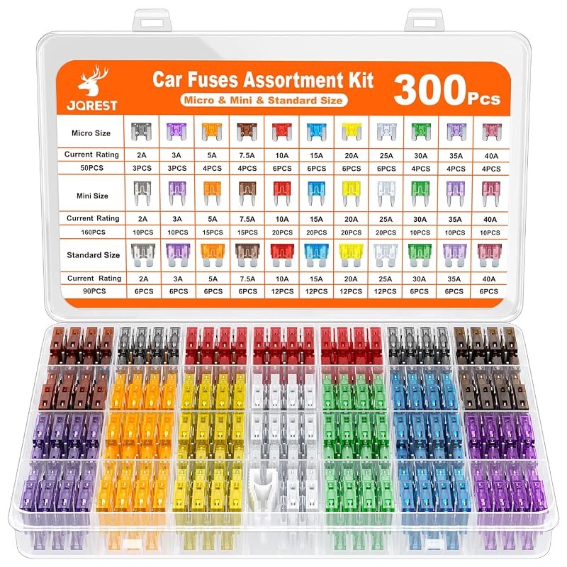 Volvo Car Fuses - JOREST 300Pcs Car Fuse Assortment Kit with Mini, Standard, and Micro Fuses for RV, Boat, Truck