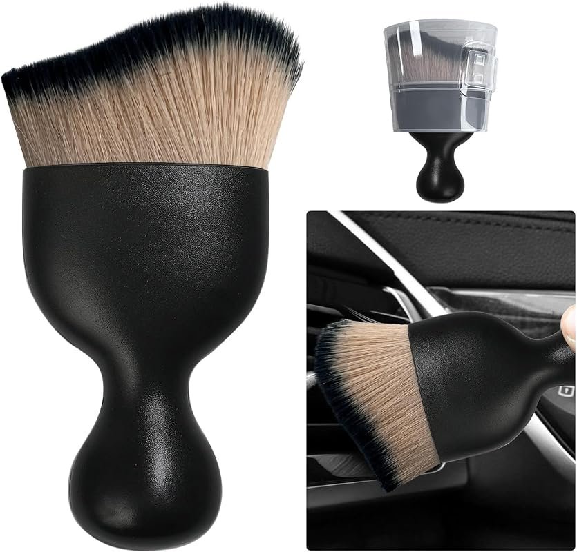 volvo s60 interior accessories - Ziciner Car Detailing Brush with Curved Soft Bristles - Effective Interior Cleaning Tool for Vehicles