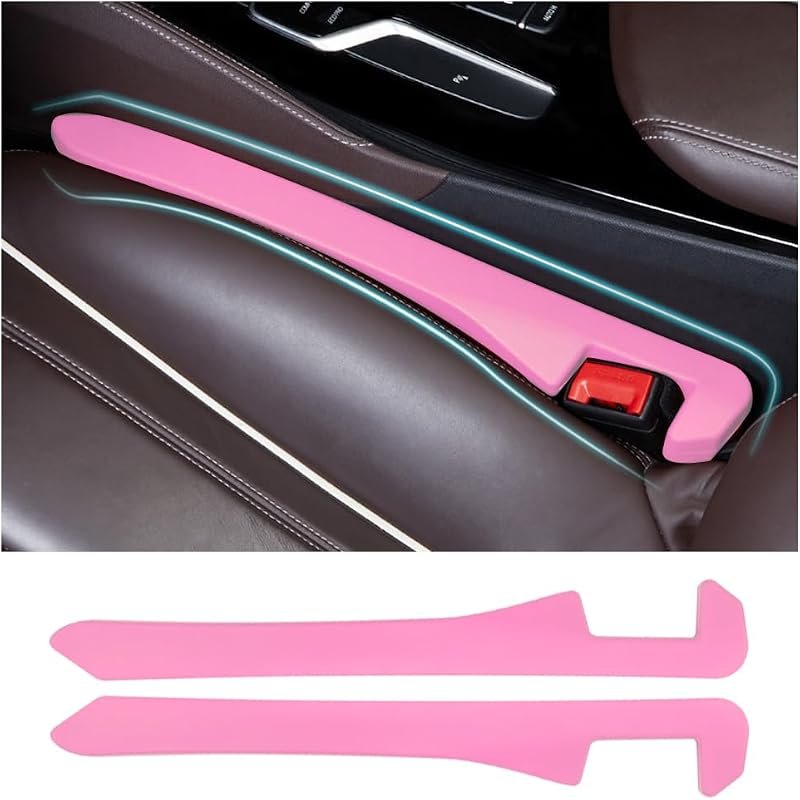 pink car accessories volvo xc90 - Junecarp Car Seat Gap Filler Organizer - 2 Pack Essential Accessories to Prevent Items from Dropping, Pink
