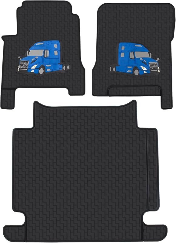 Heavy Duty Floor Mats for Volvo VNL 760/860 (2019-2023) - Includes 3 PCS Set
