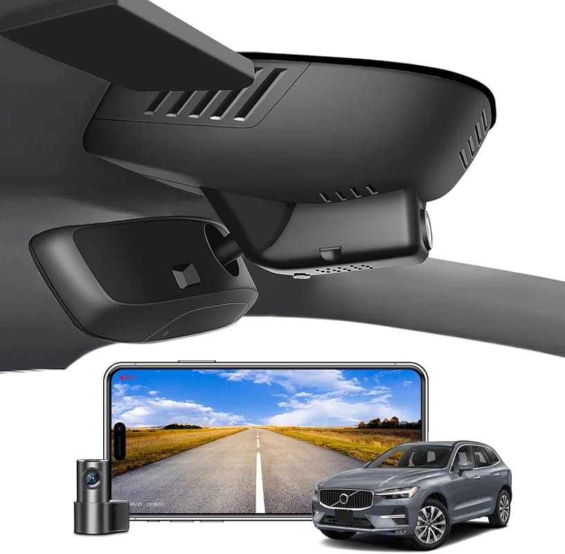 Mangoal Front 4K & Rear 1080P Dash Cam for Volvo XC60 (2022-2026) with Enhanced Night Vision