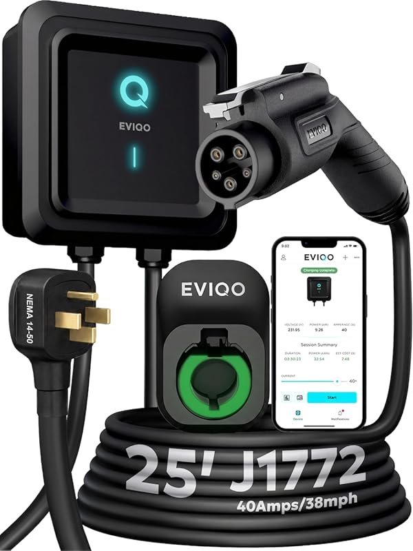 volvo wallbox charger - 40A Level 2 EV Charger J1772 with NEMA 14-50 for Efficient Home Charging