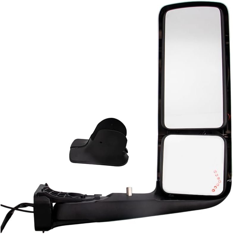 International LT625 Door Mirror with LED Signal Light - Right Passenger Side, Black