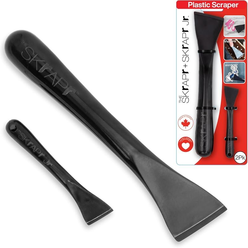 Non-Scratch Plastic Scraper Tool, 2-Pack with 1.7 Inch Blade for Versatile Use