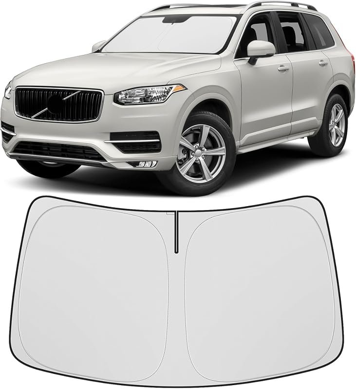 Windshield Sun Shade for Volvo XC90 2016-2026 - UV Ray Protection with Foldable Design