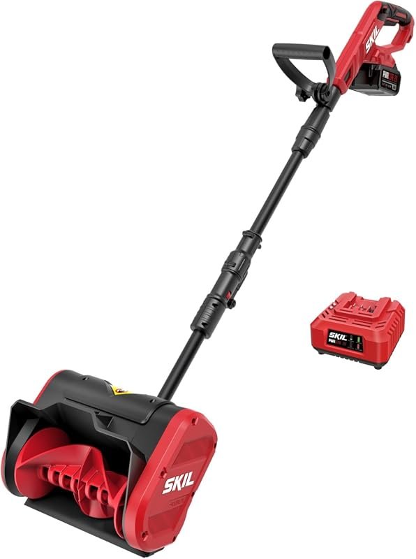 SKIL PWR CORE 20 10" Snow Shovel Kit with 20V Battery and Charger Included for Powerful Performance