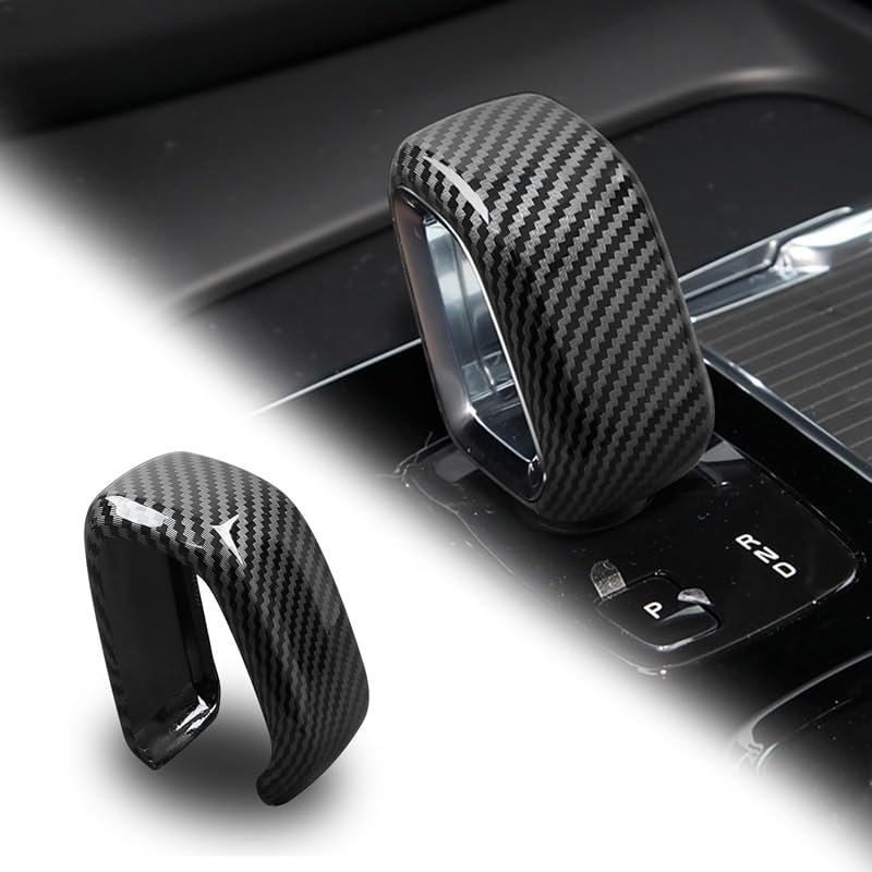 Gear Shift Knob Panel Cover for Volvo XC90 XC60 XC40 - Stylish ABS Carbon Fiber Design for Interior