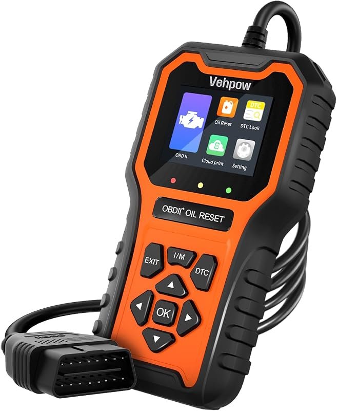 OBD2 Scanner with 2.8'' Color Screen: Fast Check Engine and Oil Light Diagnostic Tool