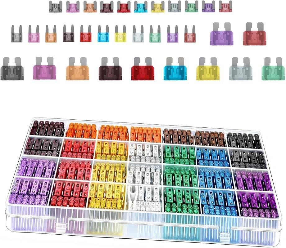 300PCS Universal Car Fuses Assortment Kit with Micro, Mini, and Standard Blade Fuses for Auto and RV
