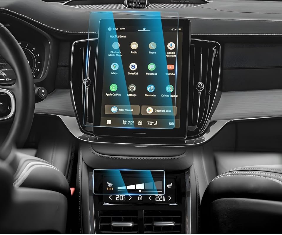CDEFG 2-Pack Tempered Glass Screen Protector for 2025-2026 Volvo XC90/XC60, 11.2-Inch Touchscreen