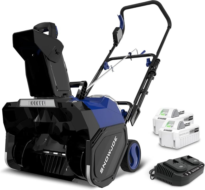 Snow Joe IONMAX 48V Cordless Electric Snow Blower Machine, 24V-X2-SB18-GO, Powerful and Efficient