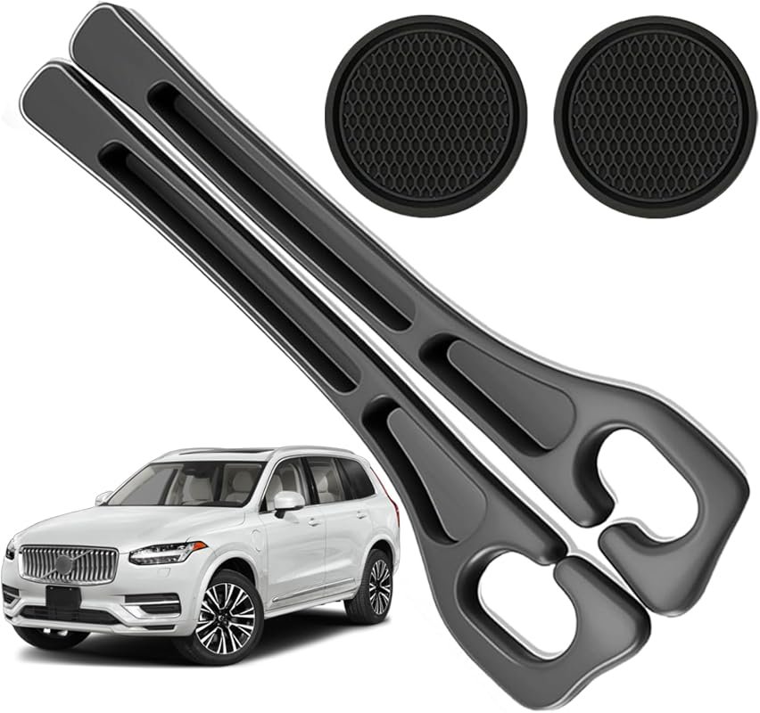 Car Seat Gap Filler Organizer for Volvo XC90 - Non-Slip Blocker with Storage Slot and Cup Holder