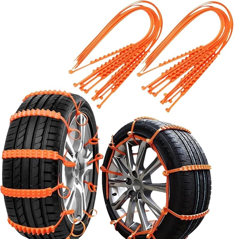 20 PCS Strap Anti-Skid Chain Snow Tire Chains - Nylon Straps for Emergency Escape on Various Vehicles
