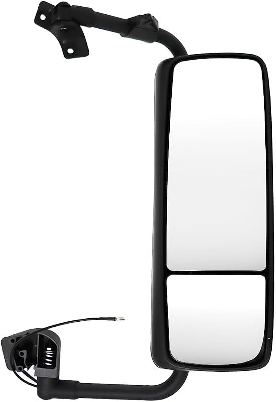 Heated Door Mirror Assembly with Arm for 2004-2017 Volvo VNL - Right Side Chrome Housing