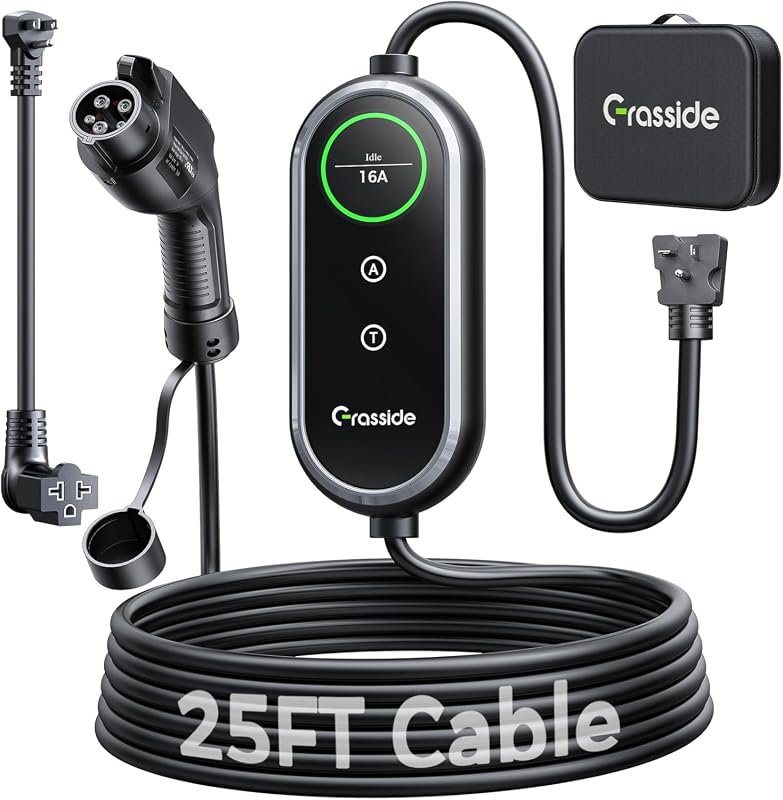 2026 New Level 1&2 EV Charger – 8-16Amp, 25FT Cord for J1772 Electric Vehicles