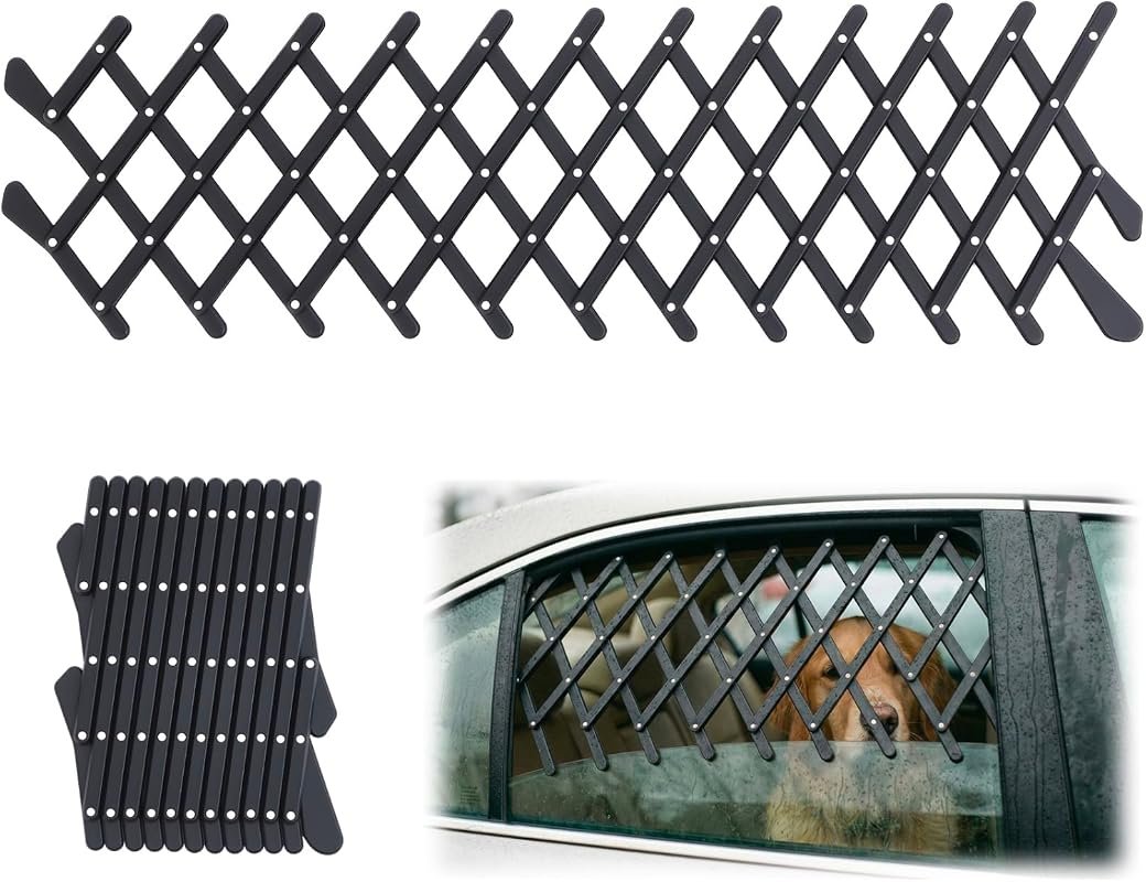 Extendable Window Pet Gate for Cars, Adjustable Guards for Dogs - Perfect for Travel