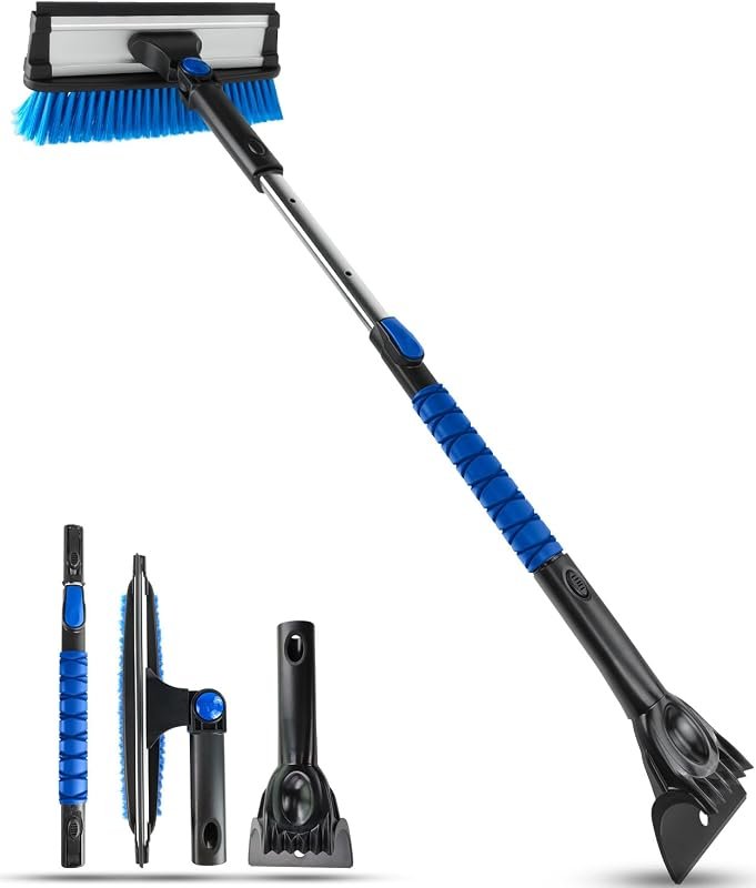 39.5" Snow Brush with Ice Scraper & Squeegee for Clear Car Windshield