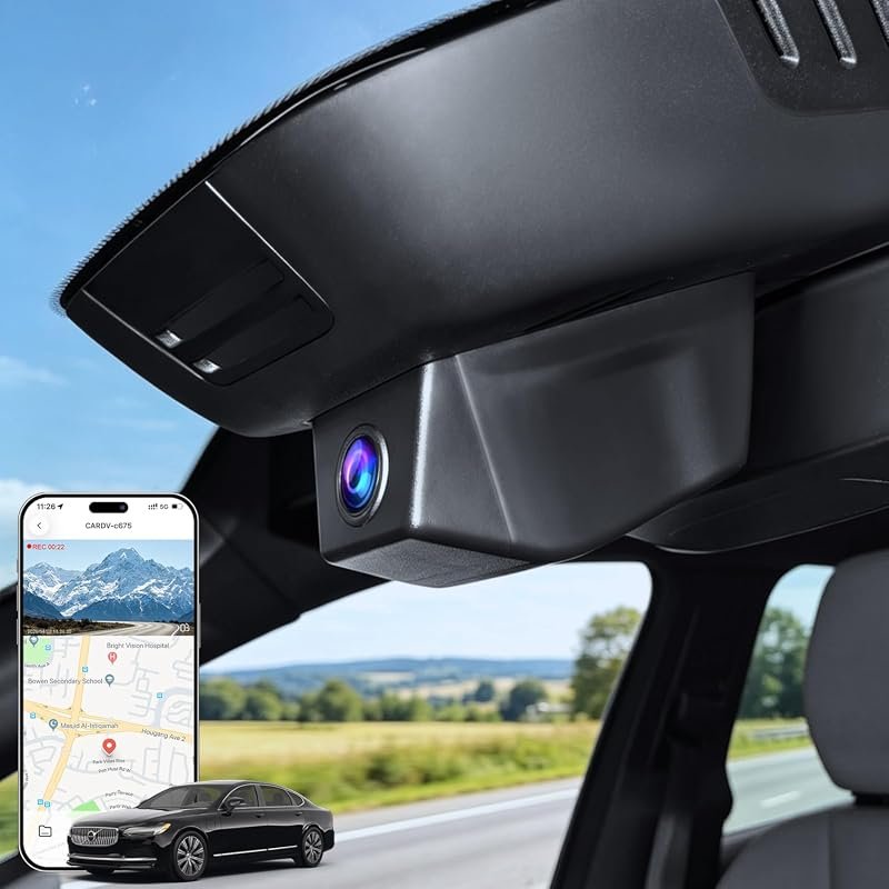 best dash cam for volvo xc60 - 4K Dash Cam for Volvo XC60/S90/V90 (2022-2025) with OEM Look, G-Sensor, and GPS Functionality