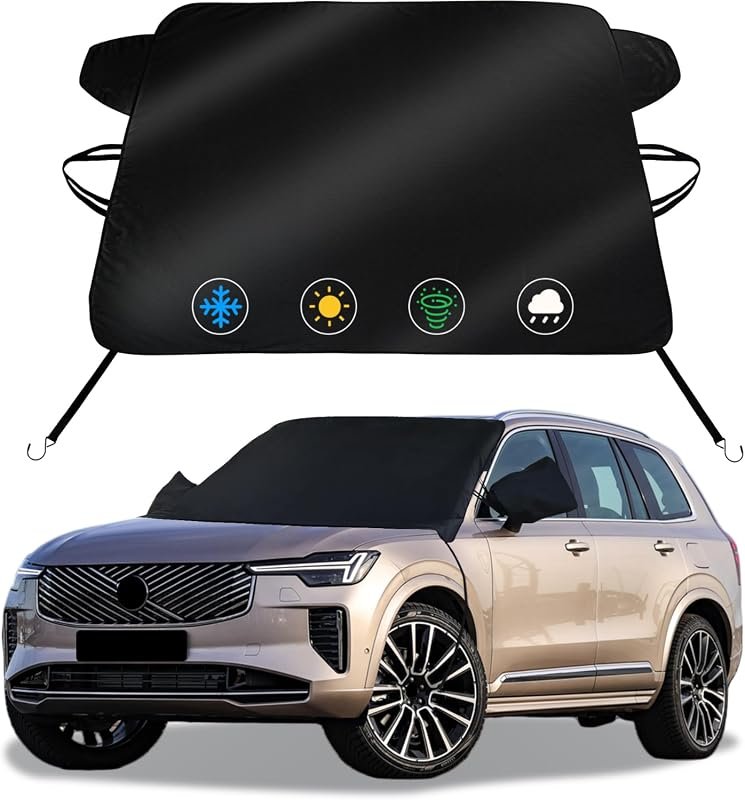 volvo xc90 snow - Premium Windshield Cover for Ice & Snow - Fits Volvo XC90 Models 2016-2027
