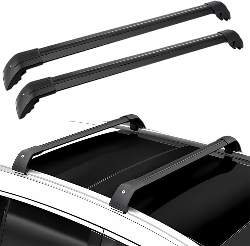 330lbs Black Roof Rack Cross Bars for Volvo V60 (2011-2018)