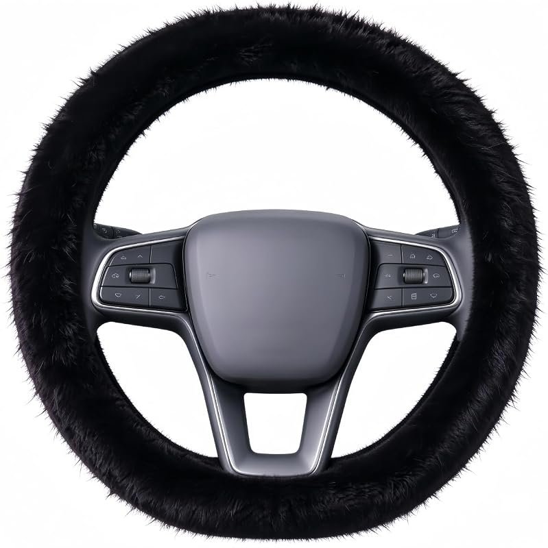 Furry Steering Wheel Cover for Volvo XC90 (2015-2025) - Stylish & Comfortable Driving Experience
