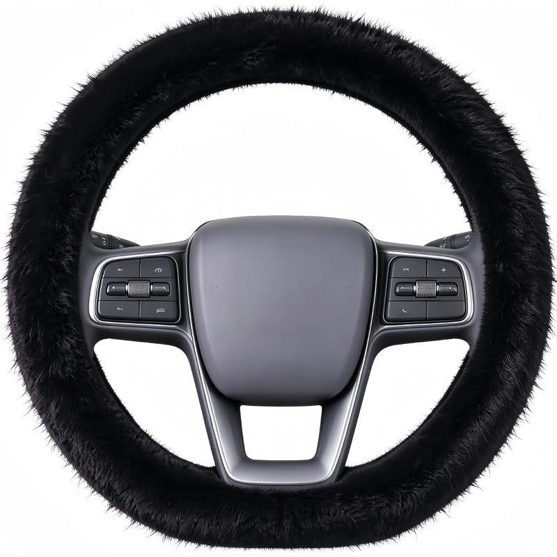 Furry Steering Wheel Cover for Volvo XC40 (2021-2025) - Soft, Warm & Stylish