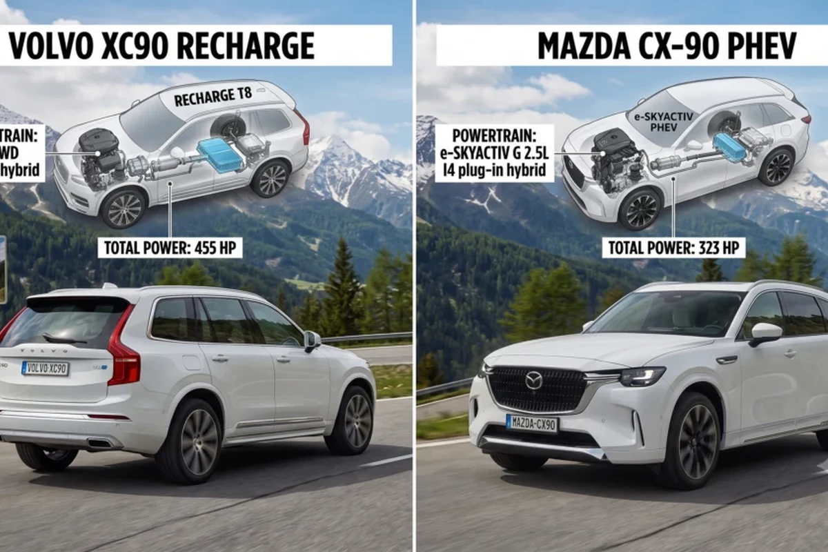 Volvo XC90 Recharge vs Mazda Cx 90 PHEV Which Hybrid Suits